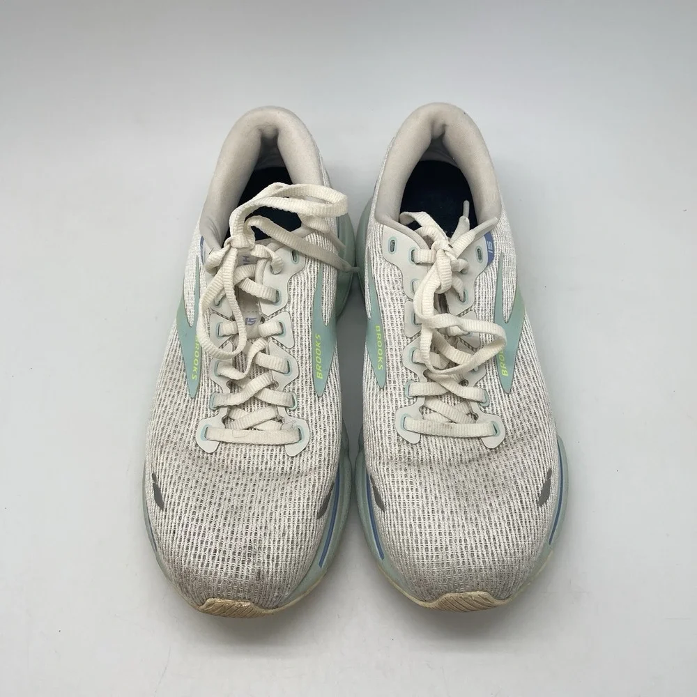 Brooks Sneakers Womens 8.5 B Ghost 15 1203801B130‎ White Running Athletic Shoes
